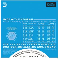 D'Addario Fretted EXL150 XL Nickel Wound 12-strengt Regular Light 10-46 Elektrisk Guitar Strengest