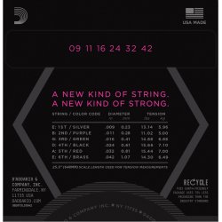 D'Addario Fretted NYXLS0942 NYXL Super Light Double Ball End 09-42 Elektrisk Guitar Strengest