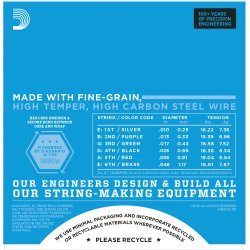 D'Addario Fretted ESXL110 XL Nickel Wound Reg.Light DoubleBallEnd 10-46 Elektrisk Guitar Strengest