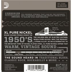 D'Addario Fretted EPN120 XL Pure Nickel Super Light 09-41 Elektrisk Guitar Strengest 