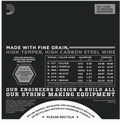 D'Addario Fretted ECG25 XL Chromes Light 12-52 Elektrisk Guitar Strengest