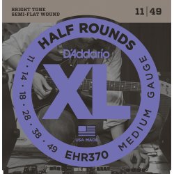 D'Addario Fretted EHR370 XL Half Rounds Medium 11-49 Elektrisk Guitar Strengest