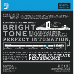 D'Addario Fretted EXL156 XL Nickel Wound Fender Bass VI 24-84 Elektrisk Guitar Strengest