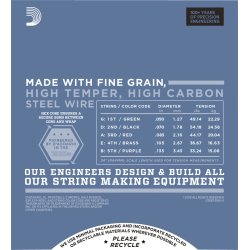 D'Addario Fretted EPS160-5 Prosteels 050-135 (5-strenge) elekrisk bas strengest