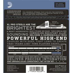 D'Addario Fretted EPS300 ProSteels Balanced 043-107 elektrisk bas strengest