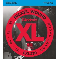 D'Addario Fretted EXL230 Nickel Wound Heavy 055 - 110 elektrisk bas strengest