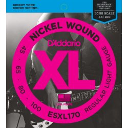 D'Addario Fretted ESXL170 Double Ball/Steinberger Light 045-100 elektrisk bas strenges�t