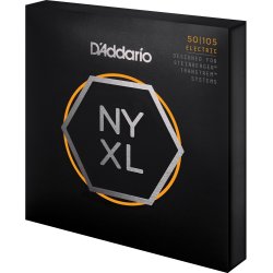 D'Addario Fretted NYXLS50105 NYXL Double Ball/Steinberger 050-105 elektrisk bas strengest