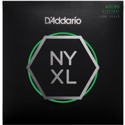 D'Addario Fretted NYXL4095 Nickel Wound Super Light 040 - 095 elektrisk bas strengest