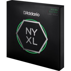 D'Addario Fretted NYXL4095 Nickel Wound Super Light 040 - 095 elektrisk bas strengest