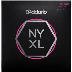 D'Addario Fretted NYXL45100 NYXL Nickel Wound Light 045-100 elektrisk bas strengest
