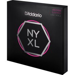 D'Addario Fretted NYXL45100 NYXL Nickel Wound Light 045-100 elektrisk bas strengest