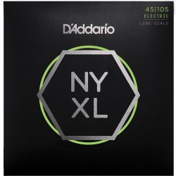D'Addario Fretted NYXL45105 NYXL Long Scale 045 - 105 elektrisk bas strengest