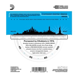 D'Addario Fretted EPBB170 Phosphor Bronze Light 045 - 100 akustisk bas strengest