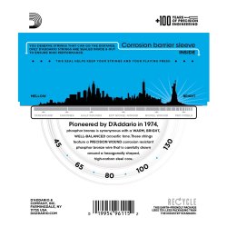 D'Addario Fretted EPBB170-5 Phosphor Bronze 045 - 130 (5-strenge) akustisk bas strengest