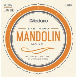 D'Addario Fretted EJM74 Monel Medium 011-040 mandolin strengest