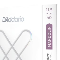 D'Addario Fretted XSM11540 XS Phosphor Bronze Custom Medium 0115-040 mandolin strengest