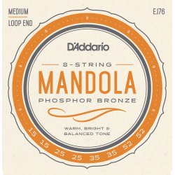 D'Addario Fretted EJ76 Mandola Phosphor Bronze Medium 015-052 folkeinstrument strengest