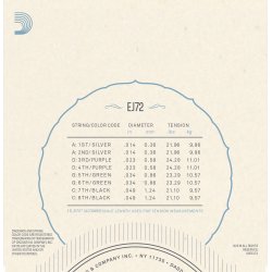 D'Addario Fretted EJ72 Mandola Phosphor Bronze Light 014-049 folkeinstrument strengest