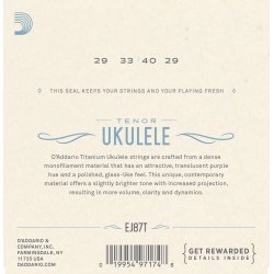 D'Addario Fretted EJ87T Titanium Tenor ukulele strengest