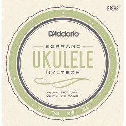 D'Addario Fretted EJ88S Sopran Nyltech ukulele strengest