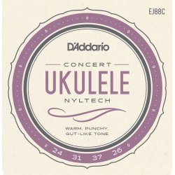D'Addario Fretted EJ88C Concert Nyltech ukulele strengesæt