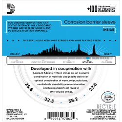 D'Addario Fretted EJ88T Tenor Nyltech ukulele strengest