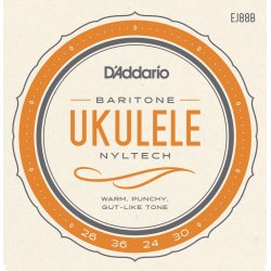 D'Addario Fretted EJ88B Baritone Nyltech ukulele strengest