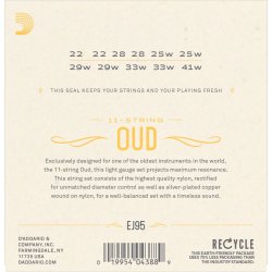 D'Addario Fretted EJ95 Oud/11-str. 022-041 folksinstrument strengest