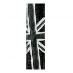 D'Addario Accessories 25PRL04 Premium Lderrem 64 mm Union Jack BW