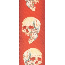 D'Addario Accessories 50AL08 Alchemy Polyester Vvet 50mm Guitarrem (Live Life Skull)