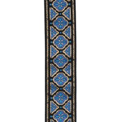 D'Addario Accessories 50RW04 Eco-Comfort Vvet Nylon 50mm Guitarrem (Bl &amp; Guld)