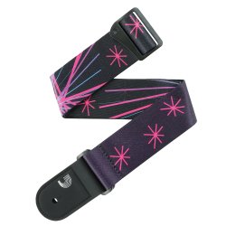 D'Addario Accessories 50RUN80 Outrun Line Polyester 50mm Guitarrem (Neon Stars)