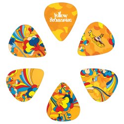 D'Addario Accessories 1CWH4-11B1 Plektrum Yellow Submarine 15 stk+Tinbox - Primrose Prair