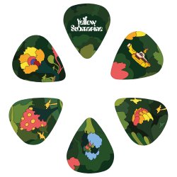 D'Addario Accessories 1CWH4-11B2 Plektrum Yellow Submarine 15 stk+Tinbox - Pepperland Prairie