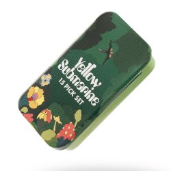 D'Addario Accessories 1CWH4-11B2 Plektrum Yellow Submarine 15 stk+Tinbox - Pepperland Prairie