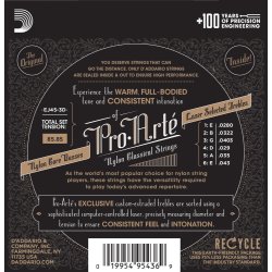 D'Addario Fretted EJ45-3D Pro Art Nylon Normal Tension Klassisk Guitar Strengest (3-st)