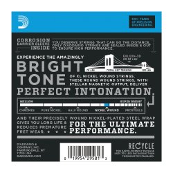 D'Addario Fretted EXL120+-3D XL Nickel W. SuperLight Plus 9,5-44 Elektrisk Guitar Strengest (3-st)