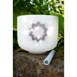 Meinl Sonic Energy CSB432LF 9''/22cm Hvid-Frosted Krystal Syngesk�le (432 Hz, Node A4, Lotus Flower)