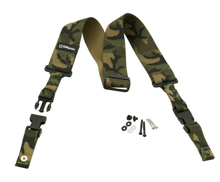 Sangle Guitare DiMarzio Cheetah ClipLock - Camouflage Animal, Longueur Max 160 Cm, Sécurisée