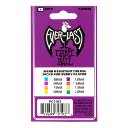 Ernie Ball EB-9193 Everlast Pick 1.0 mm Lilla (12 stk) 