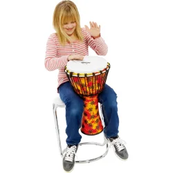 NINO Percussion NINO-PDJ1-M-F Medium Rebtunet Syntetisk Djembe m/syntetisk skind (�25cm, Sunshine)