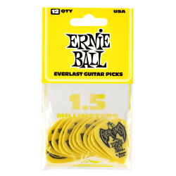 Ernie Ball EB-9195 Everlast Pick 1.5 mm Gul (12 stk) 
