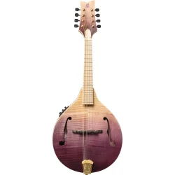 Ortega RMAE200PF Americana Serie A-style Mandolin m/mikkrofon inkl. kuffert (Flamed Maple/Mahogany purple fade)