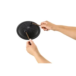 Meinl Sonic Energy SSTD1BK 7" Small Steel Tongue Drum (F-mol, sort) inkl. pose &amp; k�ller 