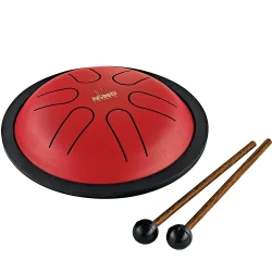 NINO Percussion NINO980R Mini Melody Serien Steel Tongue Drum �15cm (r�d) inkl. k�ller
