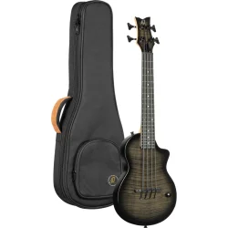 Ortega NEO-BS-TGB Neo Serien Solid Ukulele Bas m/mikrofon inkl. taske (Transparent Grey Burst)