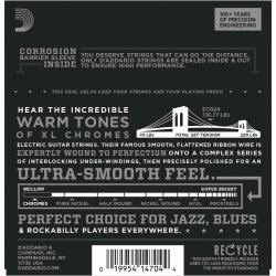 D'Addario Fretted ECG24 XL Chromes Jazz Light 11-50 Elektrisk Guitar Strengest