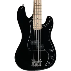 Beaton Prominent Shortscale BK 3/4 Strrelse 4-strenget Elektrisk Brne Bas (Sort) 