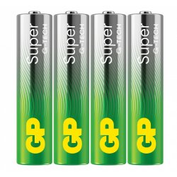GP Batteries LR03/AAA Super Alkaline G-TECH AAA-Batteri Pakke m/4 x AAA 1,5V batterier 